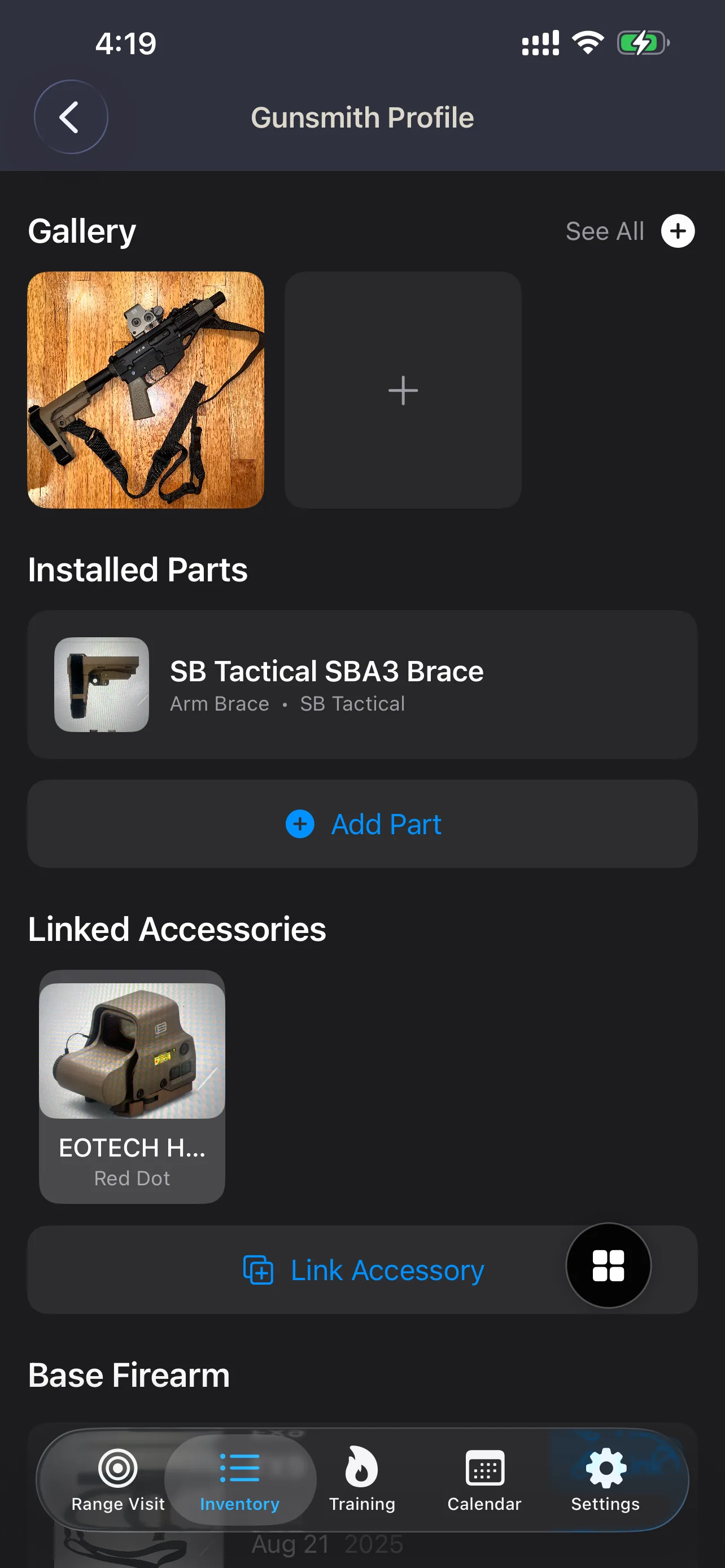 Gunsmith and accessory profile